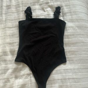 Black Sunday Best ruffle body suit
